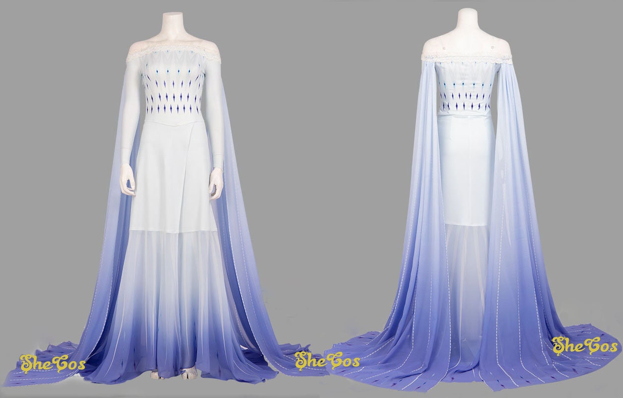 Elsa Costume Frozen 2 Elsa White Cosplay Dress for Adult & | Etsy