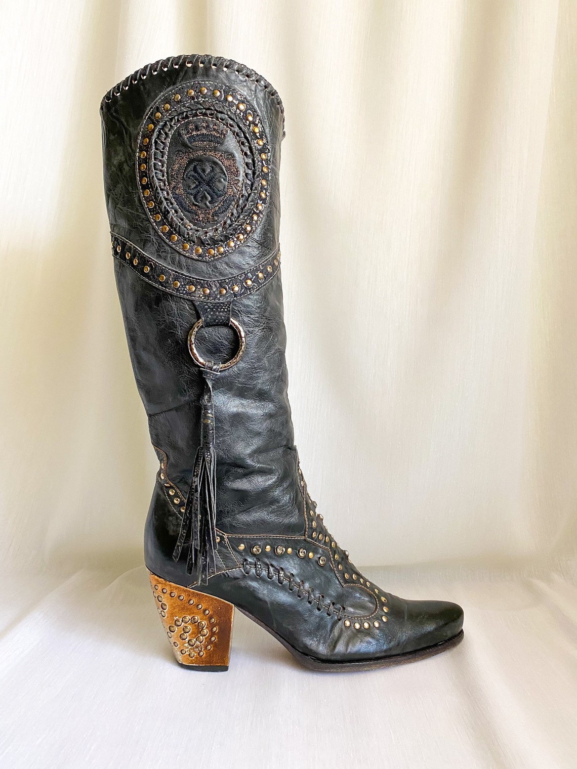 El Vaquero Boots Snake Cowboy Boots Women Shoes Cowboy Brown Etsy