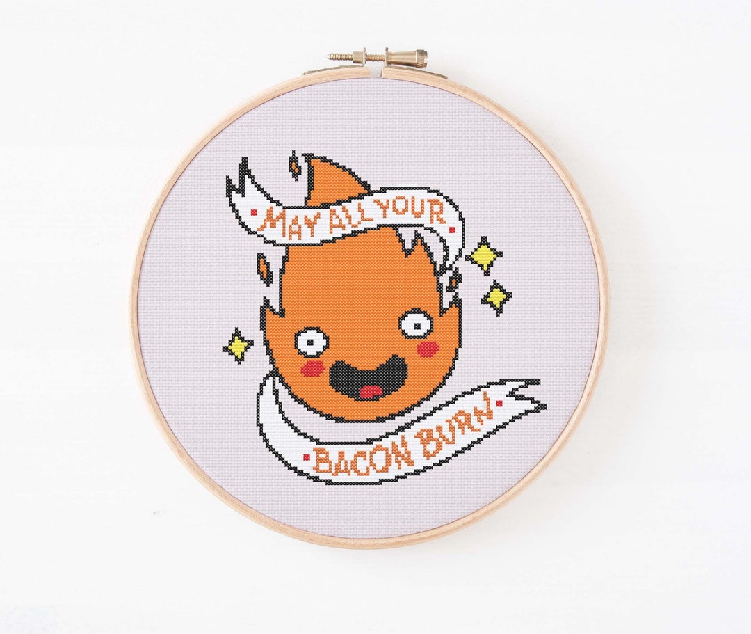 Calcifer Cross Stitch Pattern Howl's Moving Castle Cross Stitch Studio