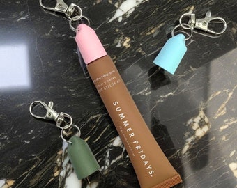 Summer Fridays Keychain Cap for Summer Fridays Key Chain Cap Holder Lip Balm Cap Keychain Gift for Women - Lip Balm Accessories for Her Girl