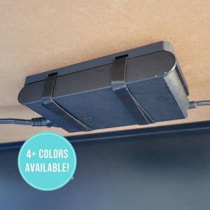 Power Brick Holder for Power Brick Mount for Universal Power Supply Holder for Power Block Mount Bracket for Under Desk Cabinet Organizer
