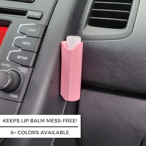 Lip Balm Holder For Car Accessories For Women - Chapstick Holder Car Chapstick Holder Gift for Her - Cute Car Decor Accessories Interior