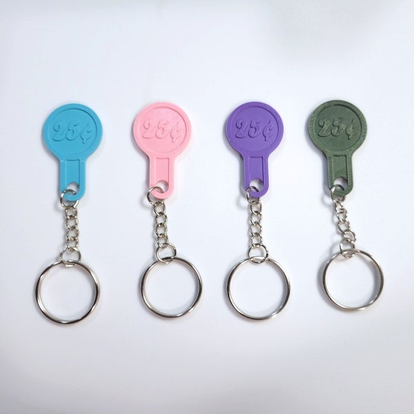 ALDI Quarter Keychain for ALDI Quarter Holder - Aldi Keychain Quarter Keeper Gift ALDI Cart Key Coin Holder Cart Key Cart Token Key Chain