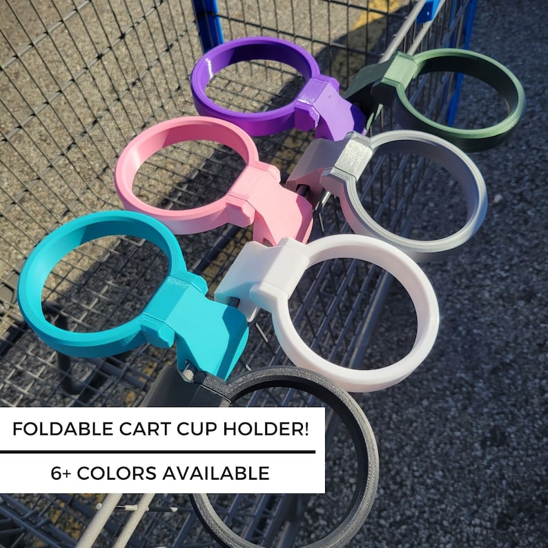 Cart Cup Holder for Coffee Cup Holder Gift for Her Shopping Cart Cup Holder for Cart Drink Holder Coffee Tumbler Holder Birthday Gift image 1