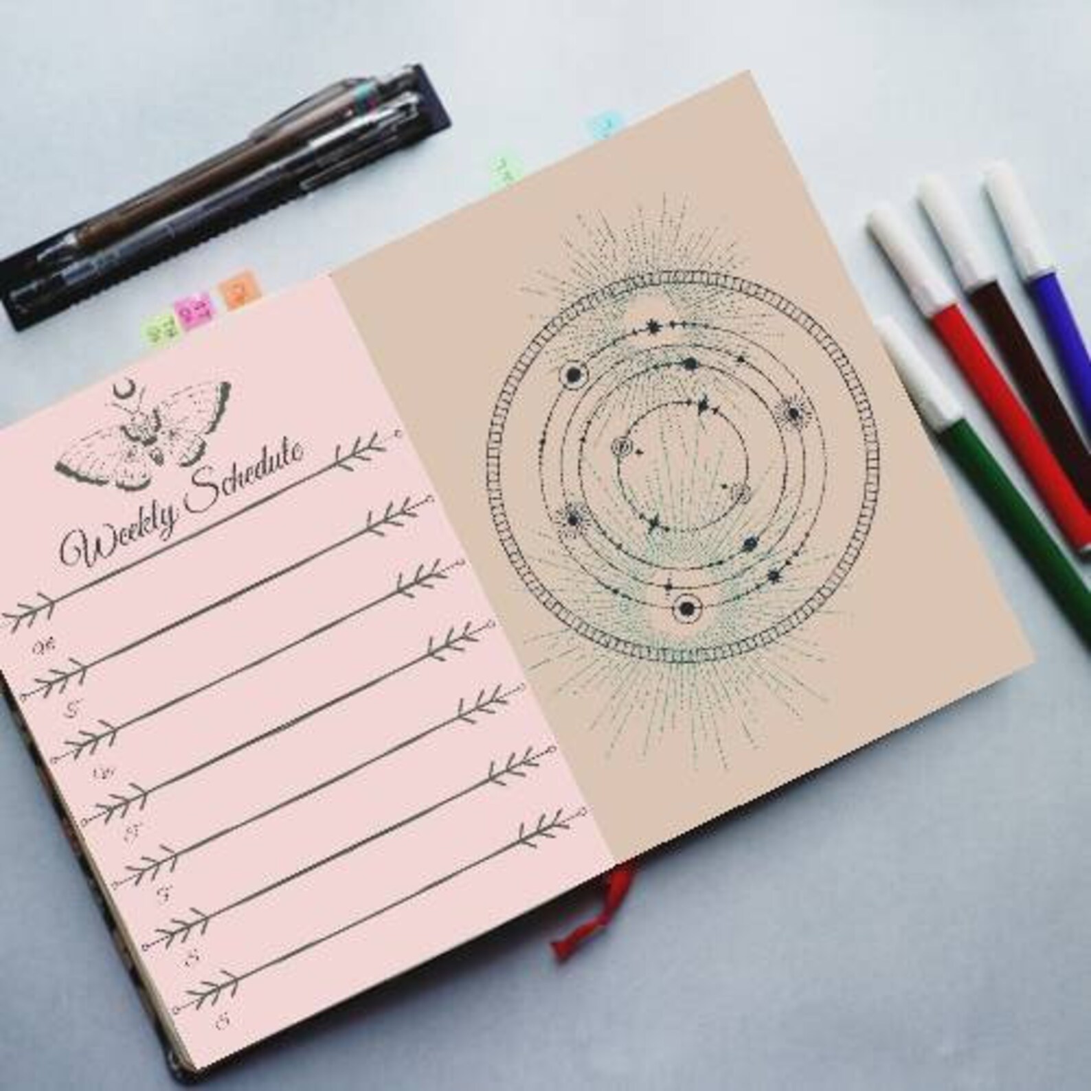 Printable Weekly Planner and Notes Page Instant Digital Etsy