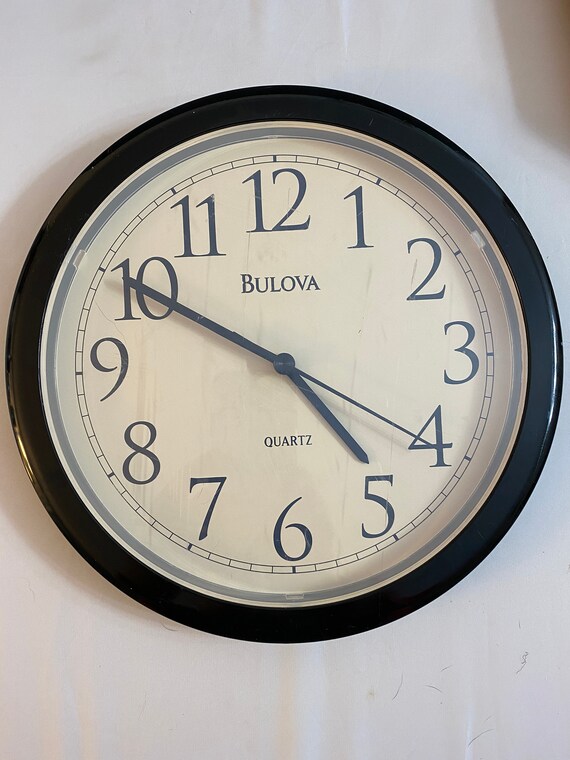 Bulova Quartz Wall Clock VIDEO Tested Etsy