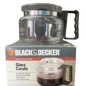 Black Decker NIB Glass Carafe Spacemaker 3355D SDC1D SDC2D 