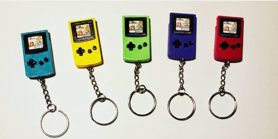 3D Printed Miniature Handheld Games Keychains . Single or Set. Zipper