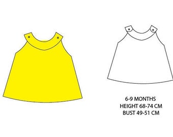 Patron de couture de robe de bébé PDF, Patrons de couture de robe d'été, patron de robe de bébé