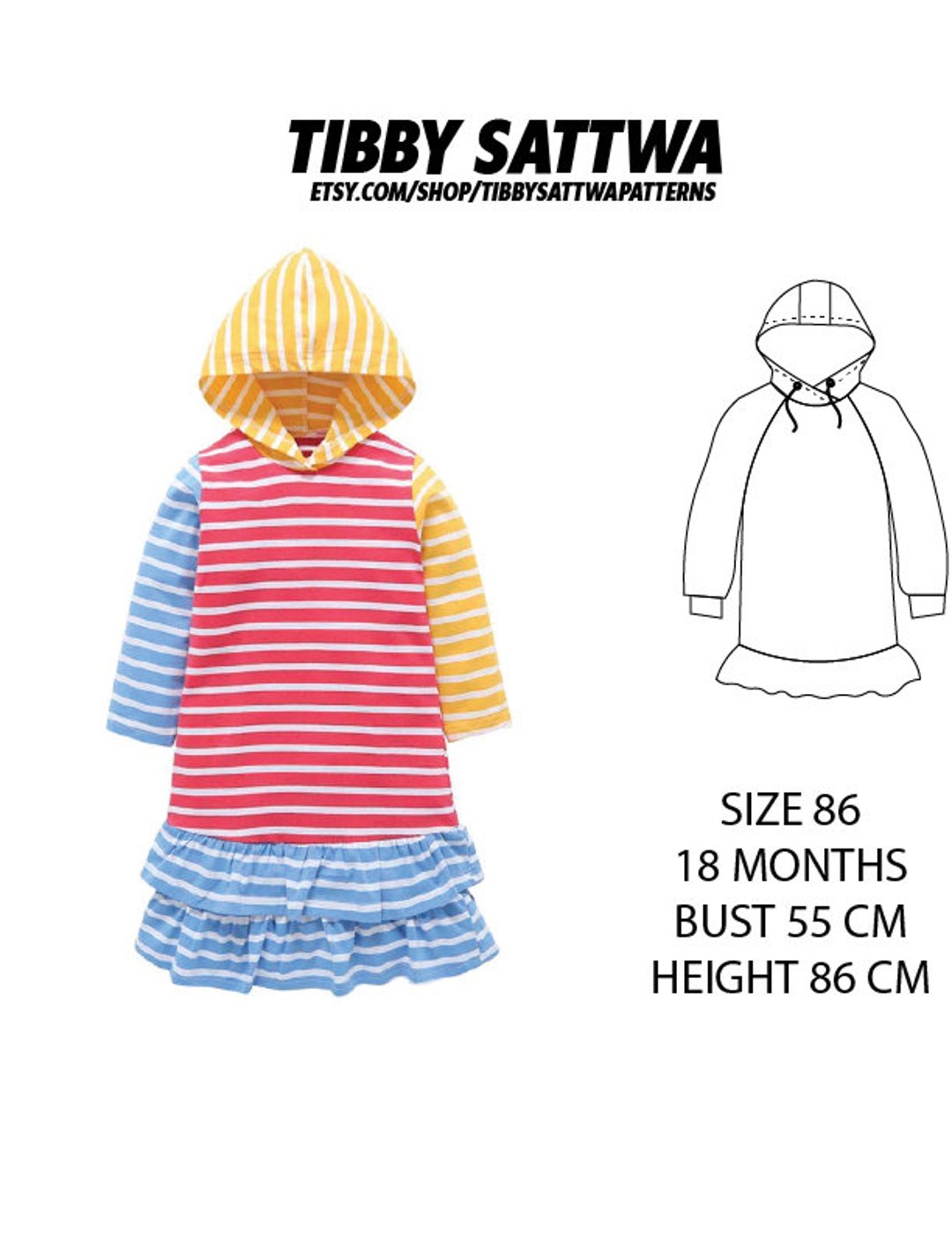 Baby Hoodie Sewing Pattern Pdfsweatshirt Sewing Pattern PDF Etsy