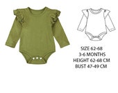 Girls' Sewing Patterns, baby girls romper pattern PDF, girls romper pattern pdf, sewing patterns, sewing patterns baby