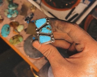 Sterling Silber Kingman Türkis Ring