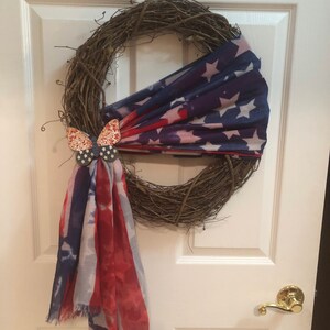 Patriotic Butterfly Wreath