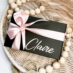 Personalised Gift Box, Black Gift box with name, Gift Packaging custom, Party Favour Box, Bridesmaid proposal box