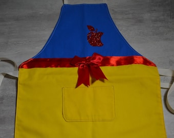 Snow White Princess children's apron, Cooking, Pastry, birthday gift, customizable, first name