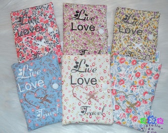 Case protects passport pattern flowers, holidays, personalized