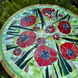 Unique Lazy Susan  Stained Glass Practical Art  Handmade Artsy Classy Functional Mosaic for kitchen or dining table, gift for home/family