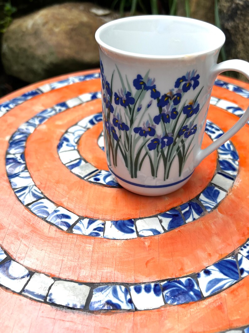 Lazy Susan, Recycled/repurposed/upcycled Broken Dishes Art, Handmade