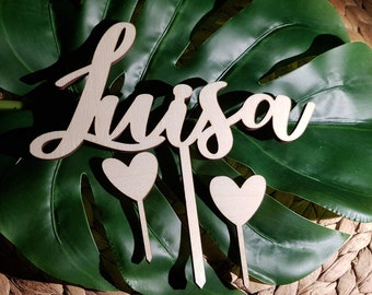 Caketopper Cake Topper mit personalisiertem Namen