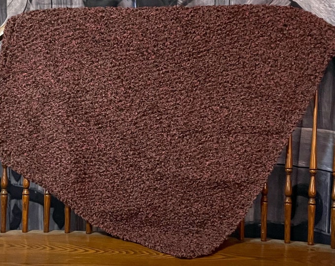 Pink & Brown Knit Blanket