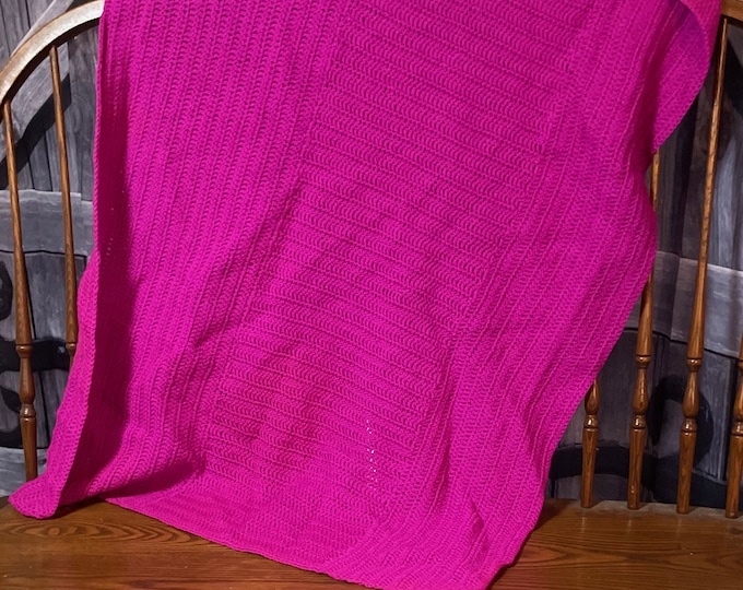 Magenta Crochet Blanket
