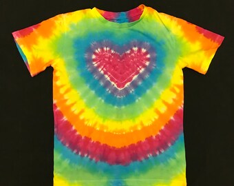 Kids Tie Dye Love Heart shirts