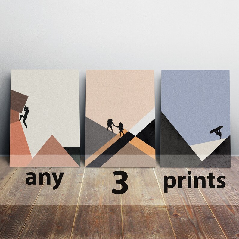 Custom SET Posters Any 3 Prints SET Mix and Match Wall Art Etsy