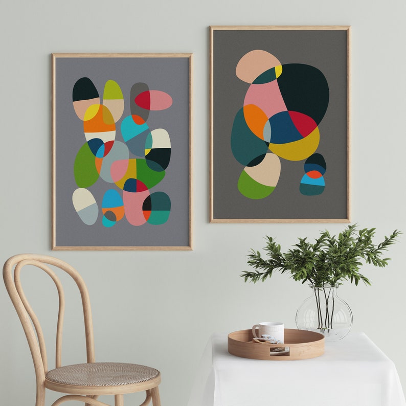 Color block Abstract wall decor Minimal Modern art prints | Etsy