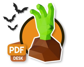 Zombie hand - Paper Model Patron - Papercraft Origami DIY