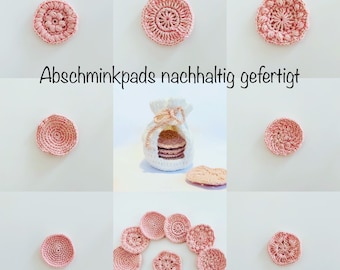 Patrón de crochet de discos desmaquillantes