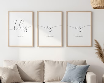 This Is Us Print Set, Our Story, Minimalist Wall Art (Digital Download)