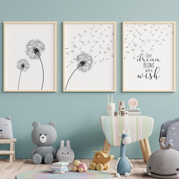 Dandelion Wall Art - Etsy