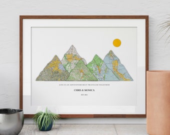 Personalized Adventure Map Print, Custom Travel Gift, Location Print (Digital File)