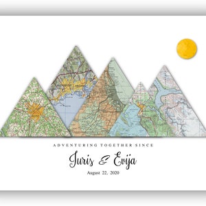 Personalized Adventure Map, Adventure Together, Custom Travel Poster, Custom Map Gift, Unique Gifts, Gift for Friends, Gift for Bride to Be