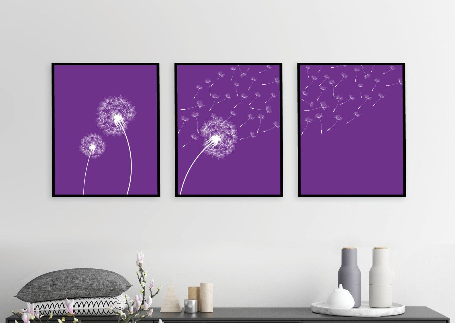 Dandelion wall art print dandelion prints dandelion poster Etsy