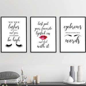 Beauty Salon Logo, May your lashes be long and your standards high, Lash decor, Lipstick Printable, Fashion and makeup, Makeup Quotes