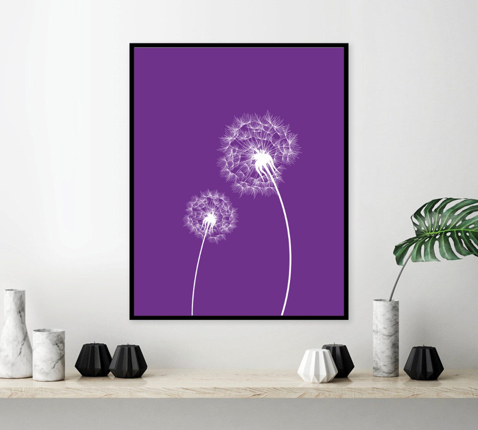 Dandelion wall art print dandelion prints dandelion poster Etsy