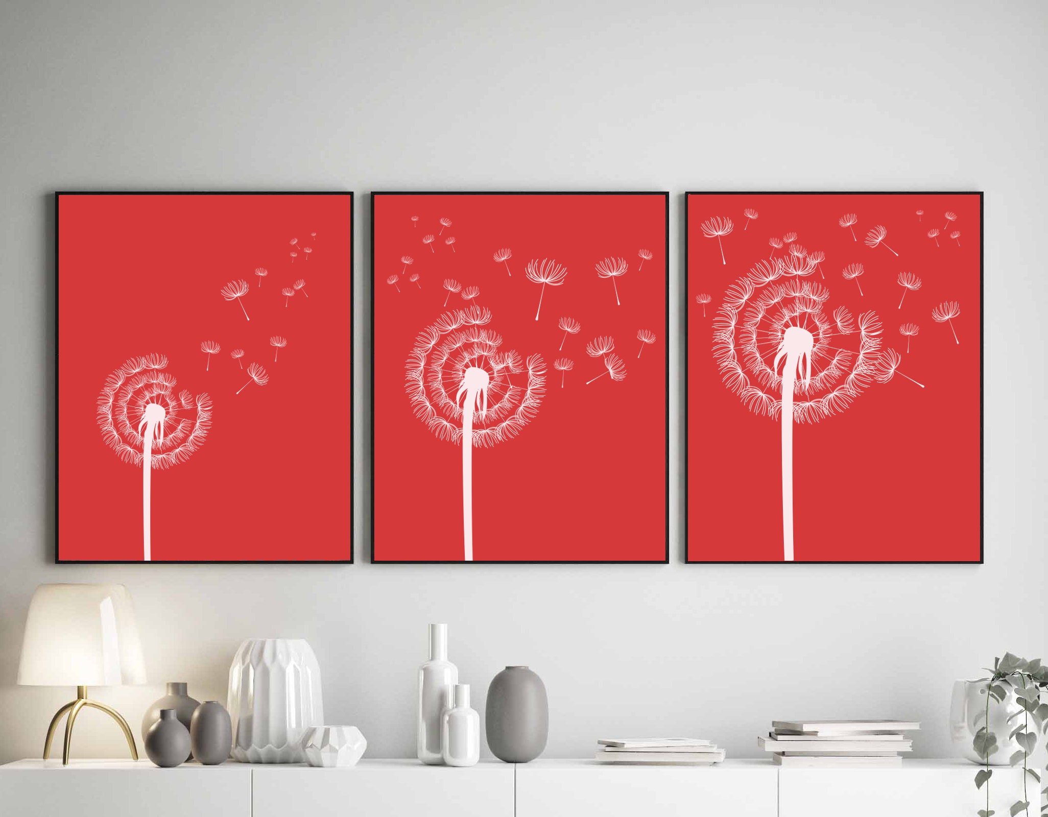 Dandelion Wall Art Print Dandelion Prints Dandelion Poster Etsy