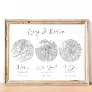 Hallo, willst du, ich mache, Karte Kunstdruck, Jahrestag Hochzeitsgeschenk, für Paar, Geschenk für ihn, individuelle Liebe Karte druckbare, wo alles begann