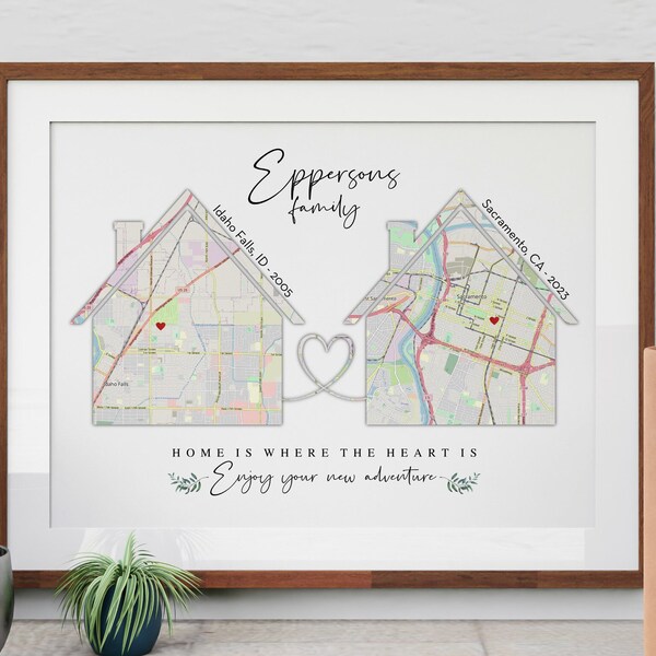 Home is where the heart is, Moving away gift, Going away gift, New Home Gift, Moving family gift, Realtor Gift, Neighbor Moving Gift