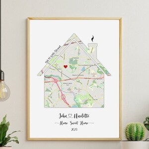 Personalized Housewarming Gifts, Personalized Home Map, First Home Gift ...