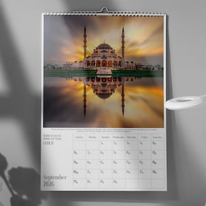 2026 Islamic Mosques Wall Calendar | Hijri dates & events | Beautiful Mosques from around the World