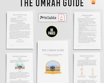 The Umrah Guide Printable PDF | Step-by-Step Duas, Checklists, Journal & Travel Planner for Pilgrims | Perfect for First-Time Pilgrims