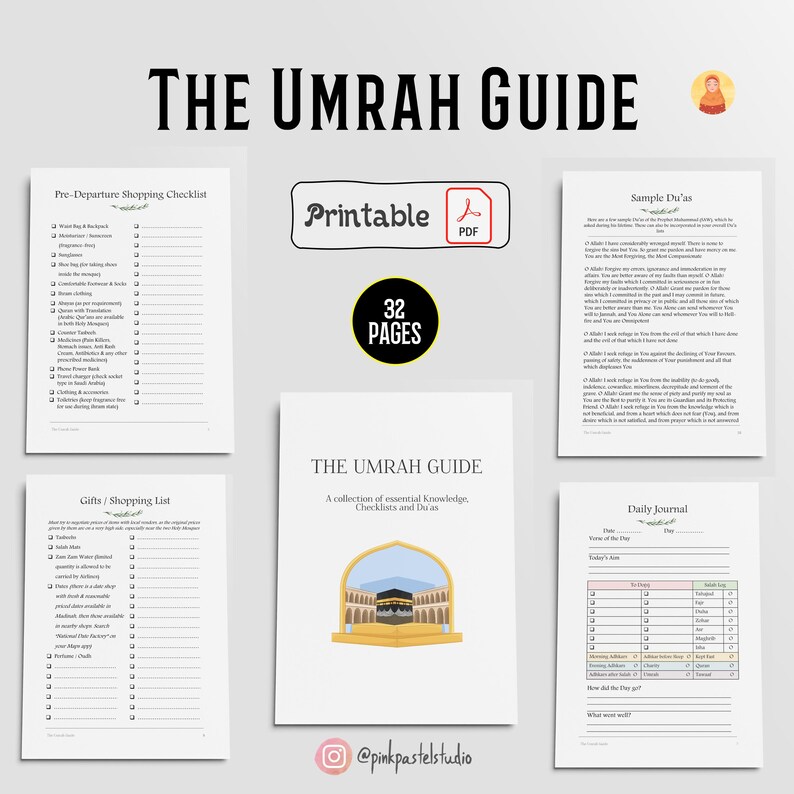 Quick Guide Umra The Umrah Guide Printable PDF | Step-by-step Duas, Checklists, Journal ...