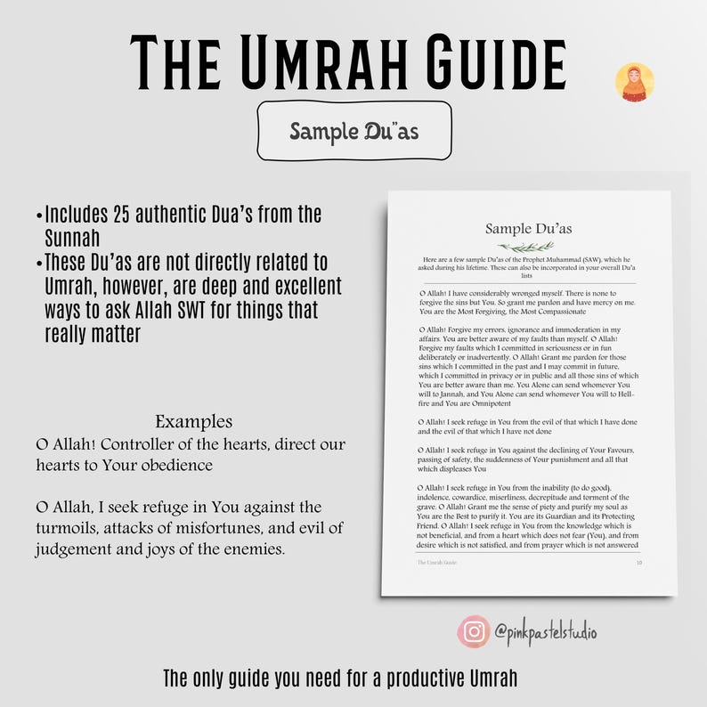 Quick Guide Umra The Umrah Guide Printable PDF | Step-by-step Duas, Checklists, Journal ...