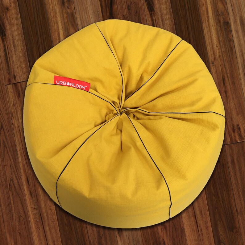 Organic Cotton Khadi Bean Bag Yellow Bean Bag Cover Only Etsy