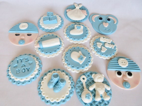 personalised baby shower cupcake toppers