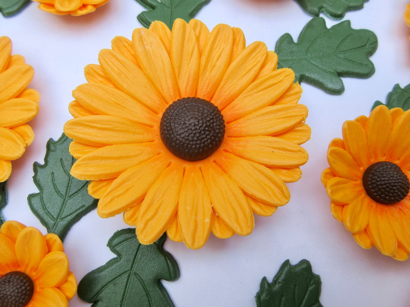 Edible Sunflowers. Sunflower Cake Decorations. Sunflower Cake Etsy UK