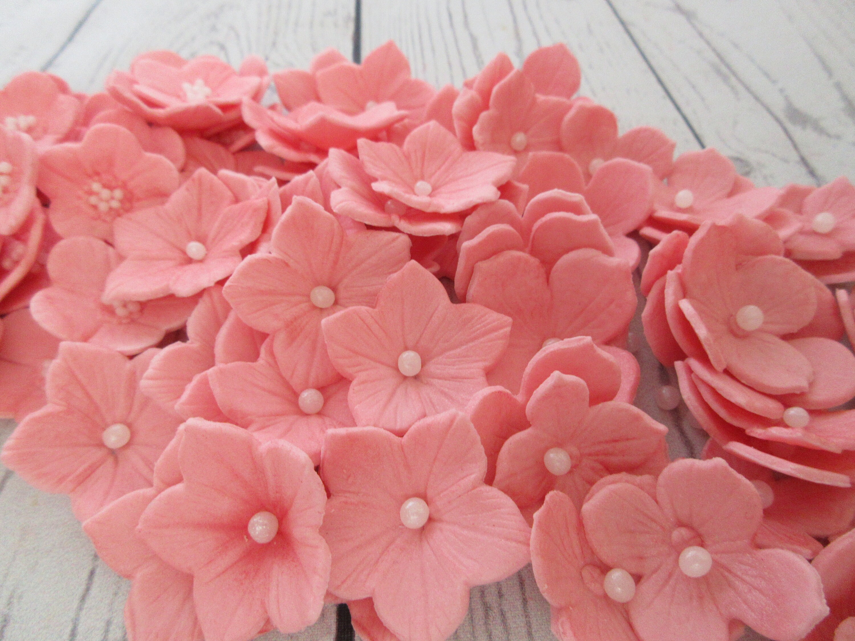 Edible Pink Flowers. Pink Sugar Flowers. Edible Flowers. Etsy UK