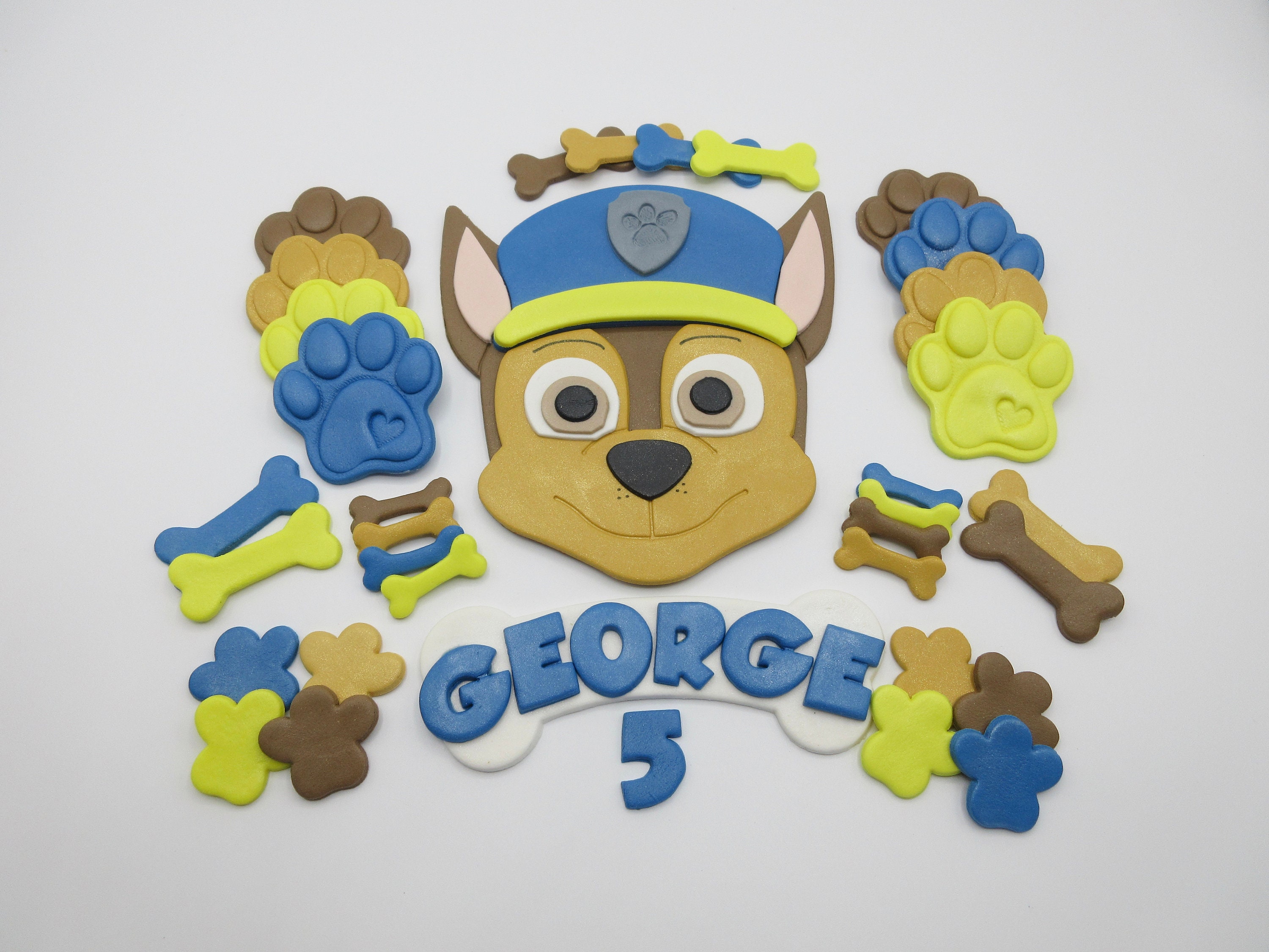 Paw Patrol Chase Cake Topper Printable Paw Patrol Chase Cake Topper Printable